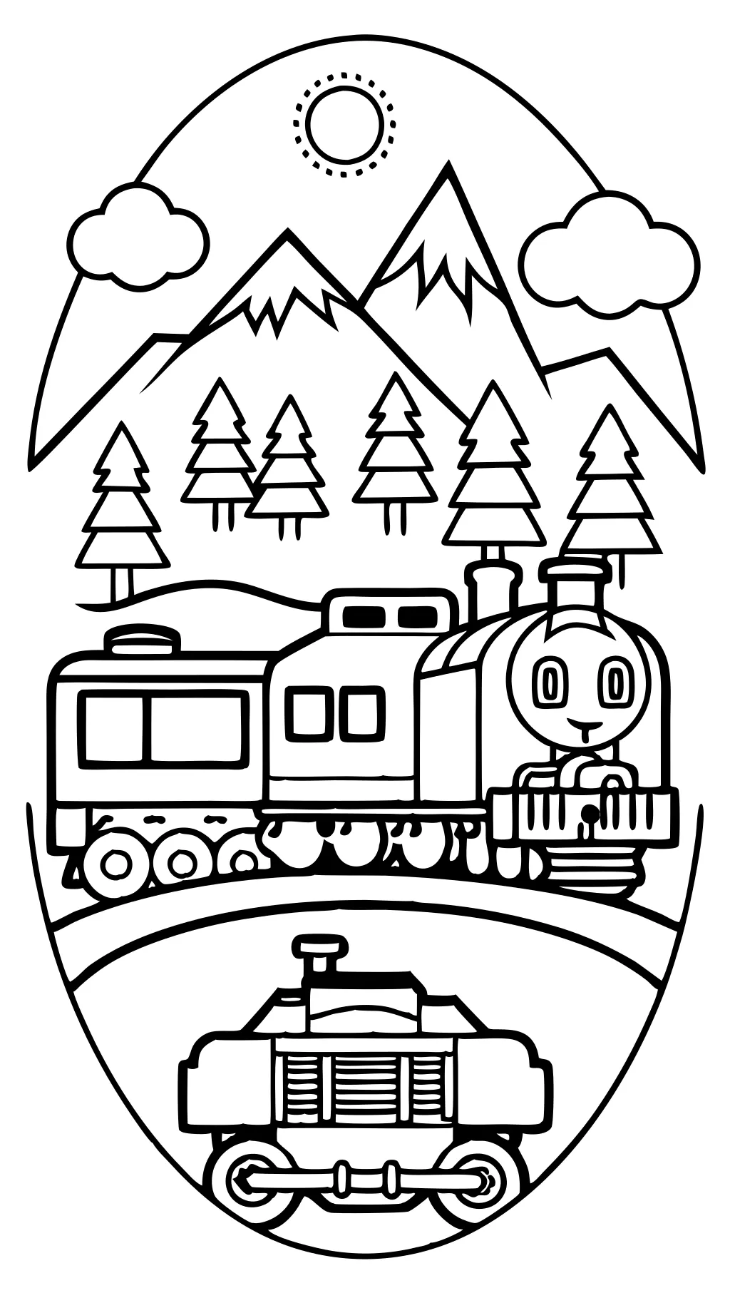 coloriages de train gratuit